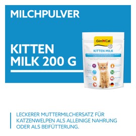GimCat Kitten Milk Breast Milk Substitute - Cat Milk with Taurine and Calcium - 1 Bag (1 x 200 g)