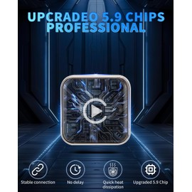 2026 Upgraded Wireless Carplay Adapter, Convert Wired to Wireless for CarPlay＆Android Auto, Car Play Adapter for iPhone Mini Small Size, USB/Type-C Plug and Play with iOS Android 10+.