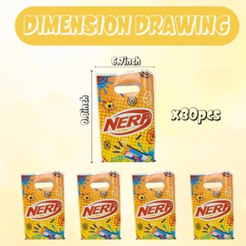 VANCIKI 30Pcs Dart Battle Theme Birthday Party Decorations Dart Battle Goodie Bags Birthday Party Favor Bags Goodie Bags for Birthday Party