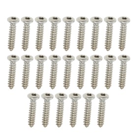 G-PLUS Chrome Headlight Bezel Marker Grille Trim Screws Kit Chrome Silver Stainless Steel (Thread #8, Length 13/16",Torx Pan Head with a 9/32" Outside Diameter) 11504069