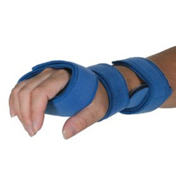 AliMed Comfyprene Hand/Wrist Separate Finger Orthosis Adult (Right, Light Blue)