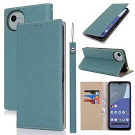 Eastwave Aquos Wish4 Case Genuine Leather Cowhide SH-52E A402SH Case Folio Cover AQUOS WISH 4 SH-52E A402SH SH-M27 Compatible Notebook Genuine Leather Soft Genuine Leather with Splat Hole Included