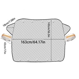 Vastsea Car Windscreen Cover, Ice Protection, Windscreen Cover, Car Sun Protection, Apply to Sun, Dust, Snow, Ice, Frost (Silver)