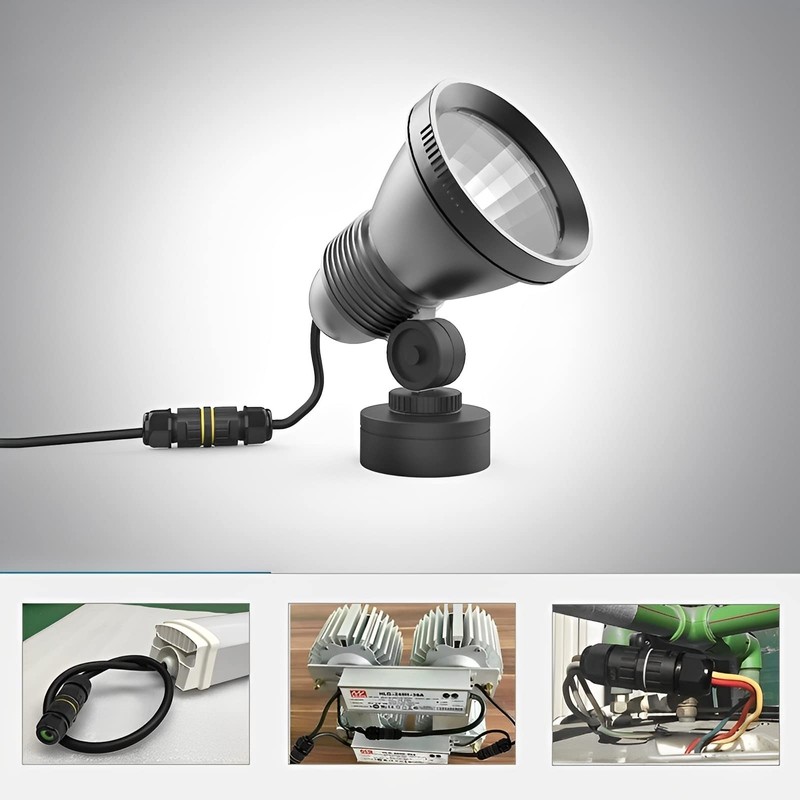 4 Pin IP68 Outdoor Waterproof Electrical Wire Connector for 5-12mm