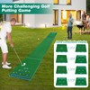 Chriiena Golf Putting Mat, Extendable Practice Golf Pong-Game Set with