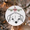 Minimal Dog Christmas Ornament:_#22 Boxer puppy