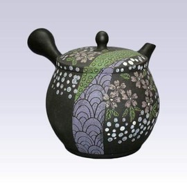 Tokyo Matcha Selection - Tokoname Kyusu teapot - SEKIRYU - Sakura Aperture - 380cc/ml - Ceramesh net [Standard ship by Int'l e-packet: with Tracking number & Insurance]
