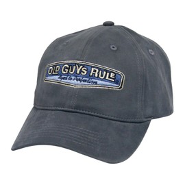 Old Guys Rule Men's Baseball Cap, Aged to Perfection - Gift for Dad, Grandpa, Husband, Father's Day, Birthday, Holiday - Funny Novelty Hat for Getting Older (Slate)