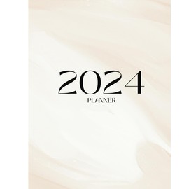 2024 monthly planner with minimalist design, financial goals, planner jan'24 - dec '24 , goal planner and notebook