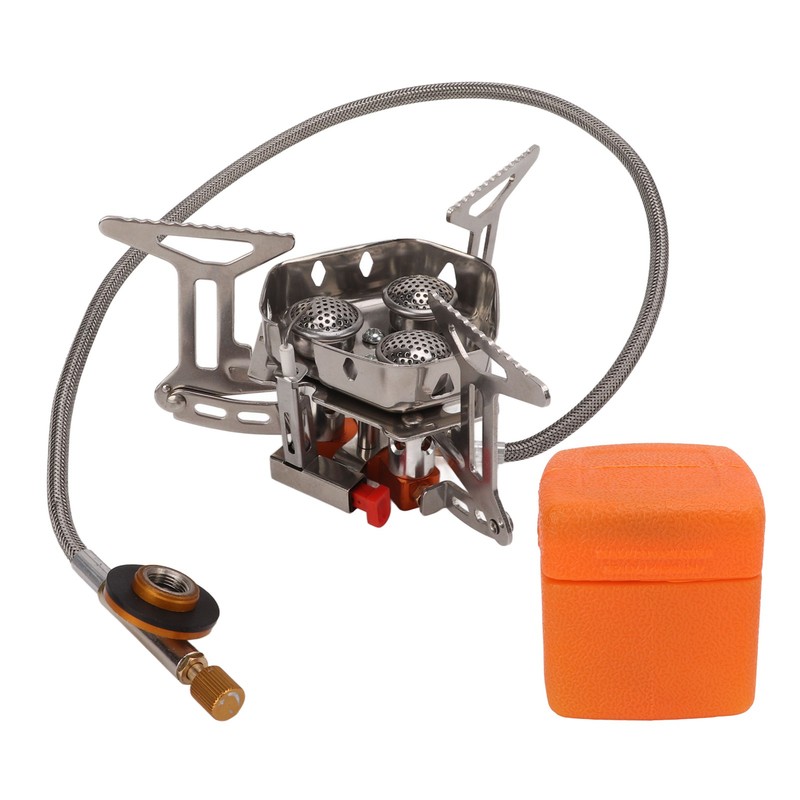 Mini Camping Gas Stove Windproof Stove Three Core Head Gas