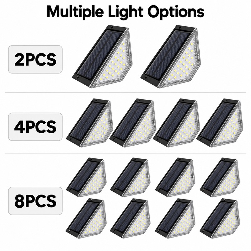 Solar Deck Lights Outdoor – Waterproof LED Step Lights for