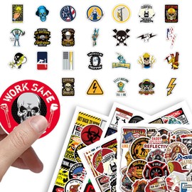 200 Pcs Hard Hat Stickers, Funnny Waterproof Stickers Adult, Prank Sticker Pack, Helmet Stickers Suitable for Toolbox Helmets Architecture Electrician Welder