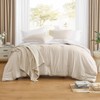 Beyond King Size Fluffy Beige/White Comforter Set - Lightweight King