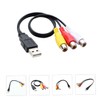 Tofficu 1Pair USB to Audio Cables Adapter Set for Home