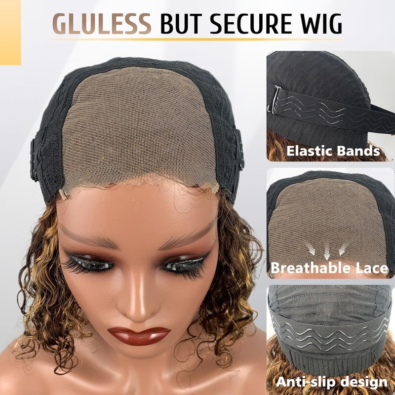 Highlight Wear and Go Glueless Wigs Human Hair Pre Plucked