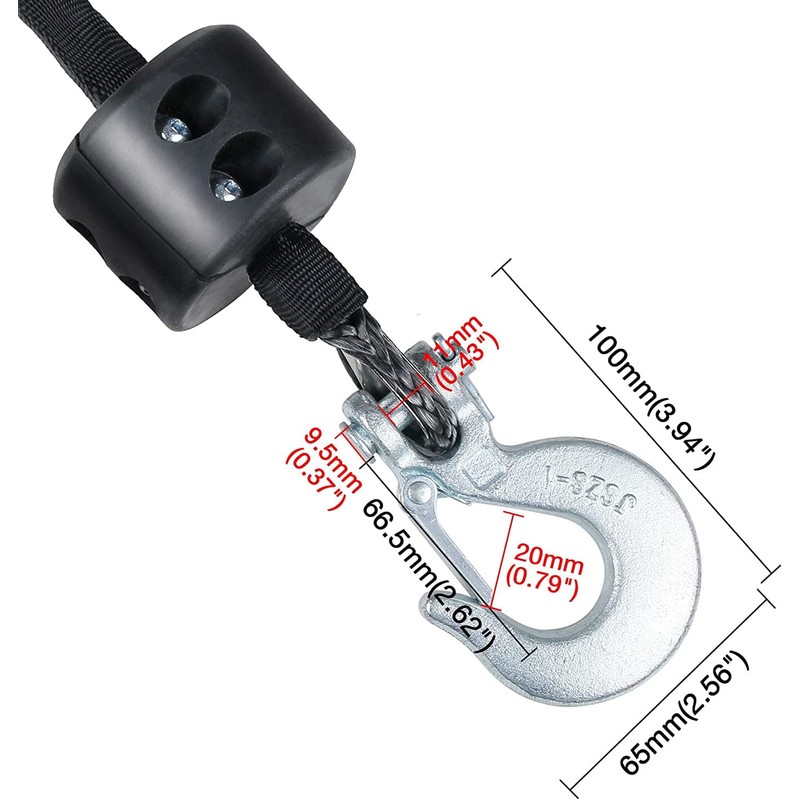 WROUGH 1/4" Synthetic Winch Rope Kit, 1/4 in x 50