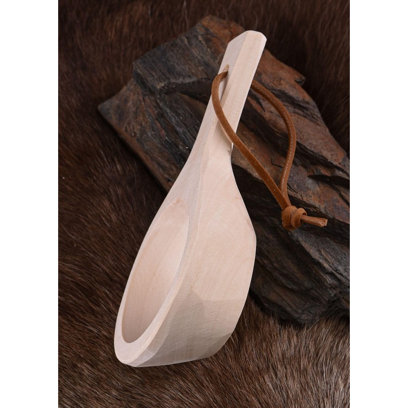 Battle-Merchant Ladle with Leather Strap, Approx. 17 cm Tablespoon Soup