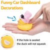 wonuu Car Rubber Duck, Yellow Duck Decoration Dashboard with Sun