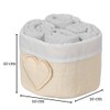 Casatessile Susanna Grigio Scuro Bathroom Wash with Fabric Basket Set