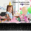 LIKAJON 2 Pack Black and Silver Tablecloth Party Decorations Plastic