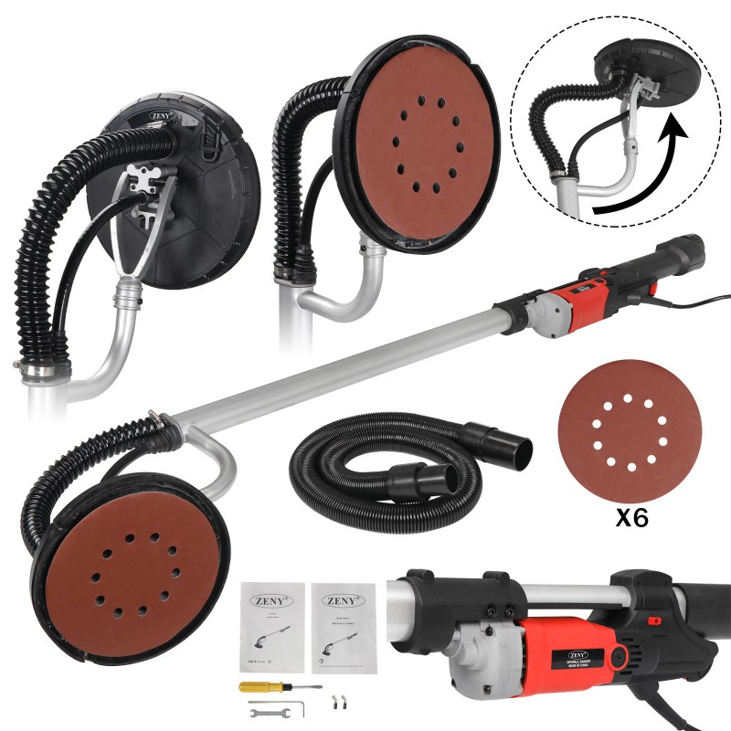 Segawe New Electric Drywall Sander Adjustable Variable Speed With Sanding