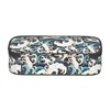 Aoojanu Japanese Ocean Waves Large Pencil Case With Zipper Compartments