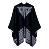 Women's Vintage Pattern Open Front Poncho Cape Shawl Winter Shawl
