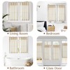jinchan Linen Pinch Pleated Kitchen Curtains 36 Inch 2 Panels,