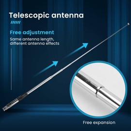 Daiilg 27Mhz Antenna 9-Inch to 51-Inch Telescopic/Rod HT Antennas for CB Handheld/Portable Radio with BNC Connector