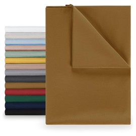 Blumtal Basic Bettlaken 240x275cm - Pflegeleichtes Betttuch aus weichem, gebürstetem Mikrofaser-Gewebe, ohne Gummizug, Pumpkin Spice