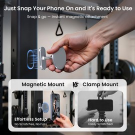 Itramax Magnetic Phone Holder for Gym,360° Dual-Sided N52 Magnet Mount