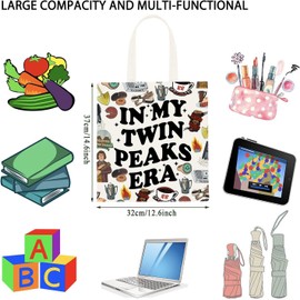 JTOUK T Peaks Crime TV Show Gift In My T Peaks Era Tote Bag 90s TV Series Merchandise, Twin Tote EU