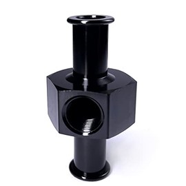 Aluminum Inline 3/8 Hose Barb Fittings 1/8 NPT Fuel Pressure Port Fuel Line Adapters Black