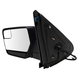 TRQ Left Mirror with Heat Manual Folding without Memory Drivers Side Compatible with 2012-2017 Ford Expedition FO1320485