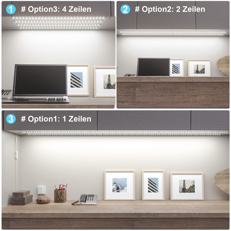 WOBANE Kitchen LED Under-Unit Light, 4 x 50 cm LED