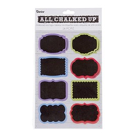 Darice Chalk Small Vinyl Tags with Color Border