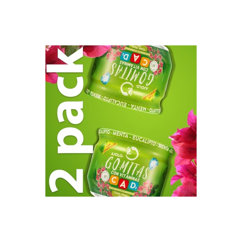 Gomitas Ajologomitas Eucalipto Menta con Vitaminas A D & C