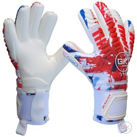 GK Saver Football Goalkeeper Gloves Protech Series Professional Size 6 to 11 Soccer GK Goalie Gloves (Protech 401 YES Savefinger, SIZE 8)