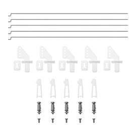 ECSiNG 15Pcs Fixed Wing Airplane Control Horn Kit 1.2 x 200mm Pushrod 1.3mm Pushrods Connector Control Horn Accessories for RC Model Airplanes RC Helicopter