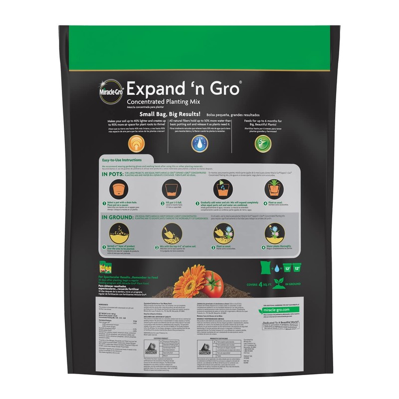 Miracle-Gro Expand 'n Gro Concentrated Planting Mix, Just Add Water