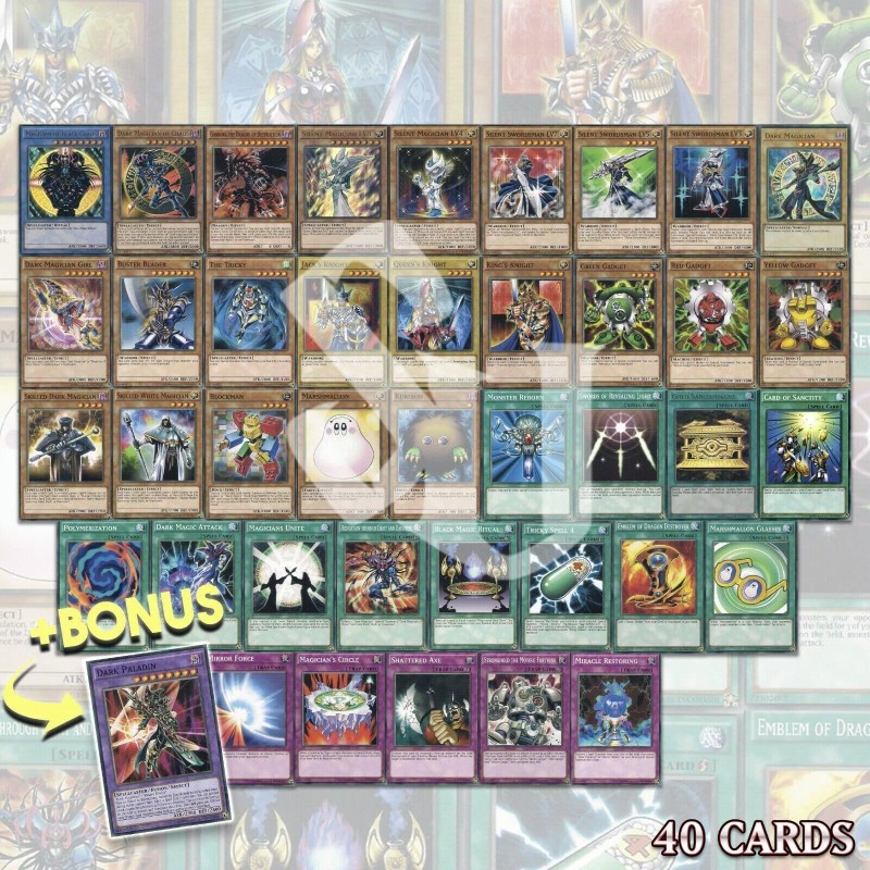 YUGI's DECK 41 CARDS, Dark Paladin, Magician of Black Chaos,