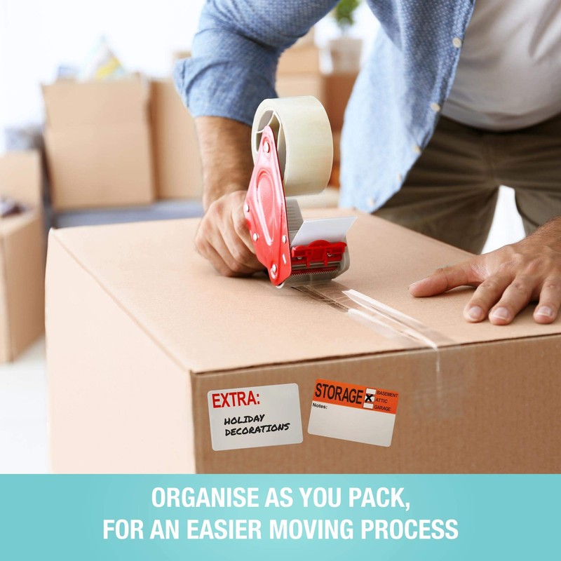 500 Moving Home Box Labels (50 Stickers Each) for Removals