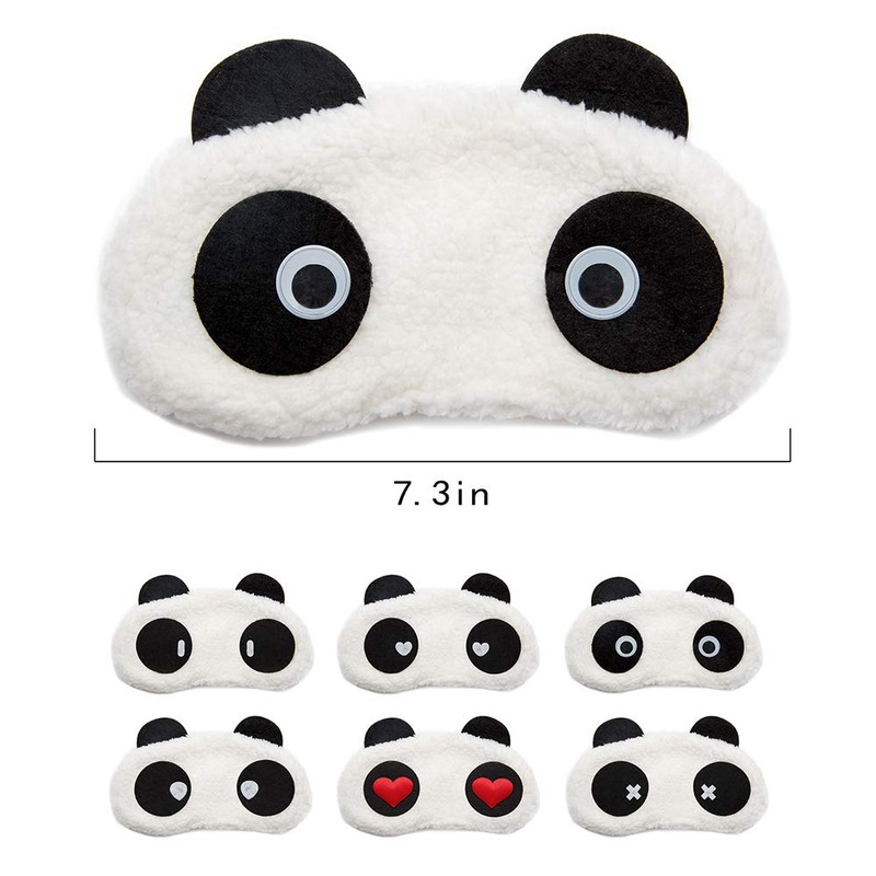 Paquete de 12 máscaras para dormir Panda con ojos vendados