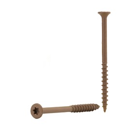 Nuvo Iron Deck Screws Jar # 8 x 2 1/2" - 250 Count, Brown