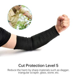 Demeras Protective Arm Sleeves 1 Pair Steel Cut Proof Armband Arm Guard Bracers Anti-Cut Burn Resistant Sleeves