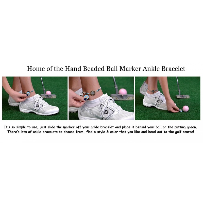 One Putt Designs Par 3 Collection Ball Marker Ankle Bracelet