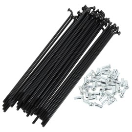 RATCHROLL 1 Set Universal Bicycle Spokes 12G 143mm Length Bike Wheel Spokes Nipple Black Carbon Steel