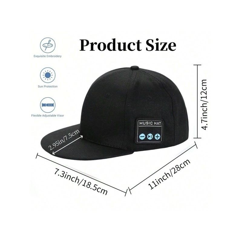 Wireless Bluetooth Baseball Cap With Speaker, Adjustable Bluetooth Hat Wireless