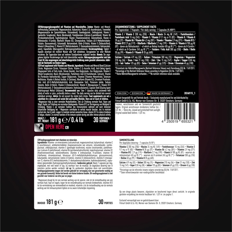 ESN Athlete Stack Women, 2 x 210 Capsules, All Essential