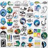Calcomanías genéricas de pesca con mosca para barcos, pescado, bagre,